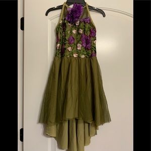 Green lyrical Dance costume